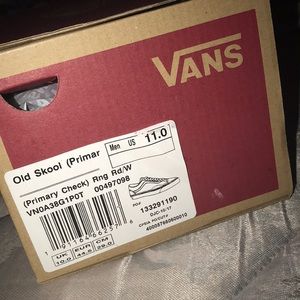 Size 11 Red Checkerboard Vans